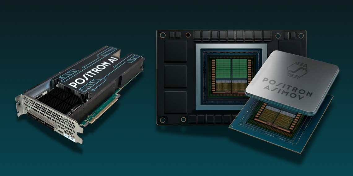 Positron AI accelerator chip and hardware components designed to compete with Nvidia GPUs for data center and generative AI workloads.